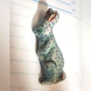 Porcelain Bunny Brooch, similar to Herend style